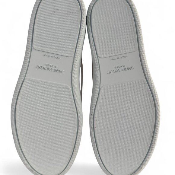 Saint Laurent SL/39 Mid Top Sneakers White Blue Women’s EU 38/US 8 New in Box - Picture 3 of 6